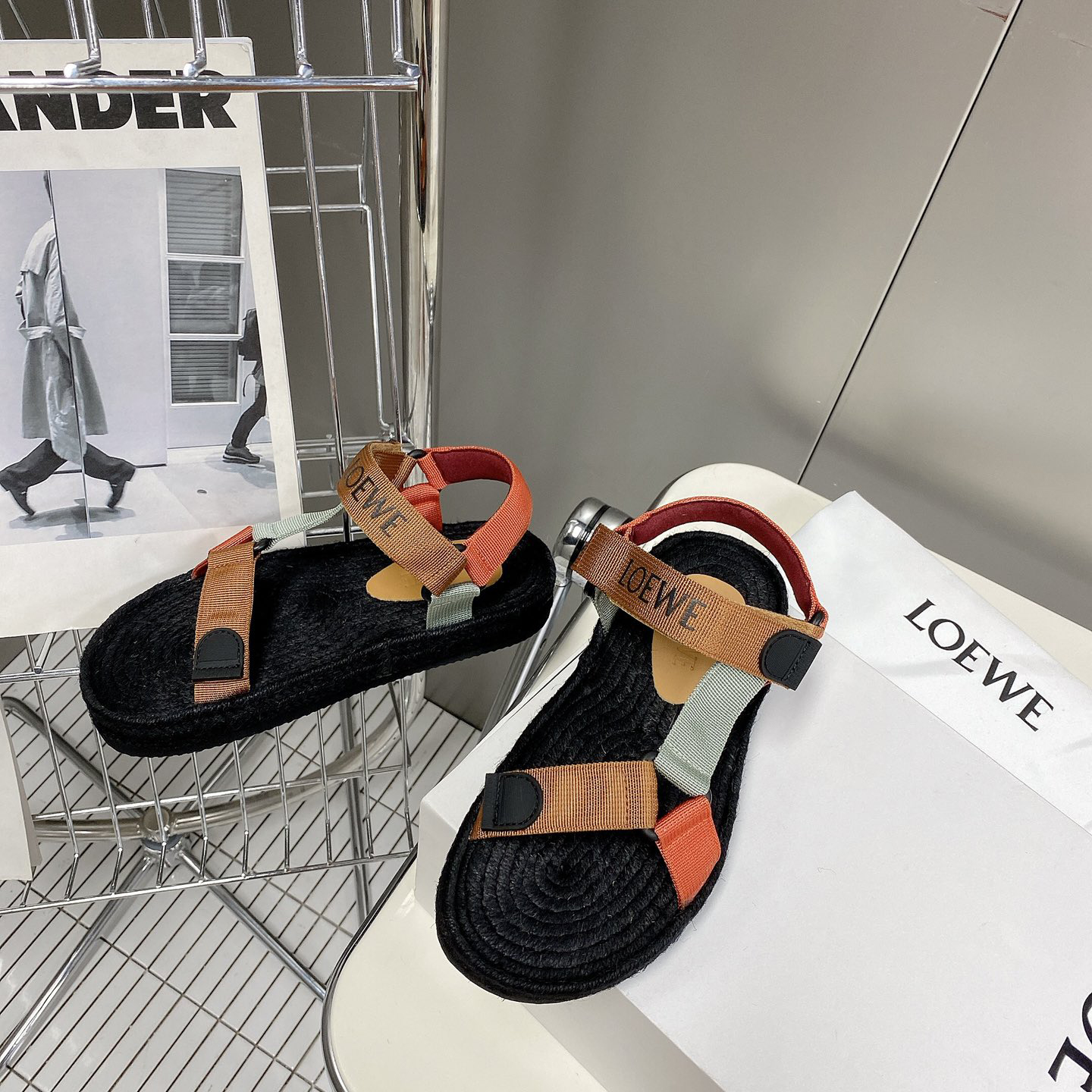 Loewe Strappy Espadrille In Nylon - DopestKickz