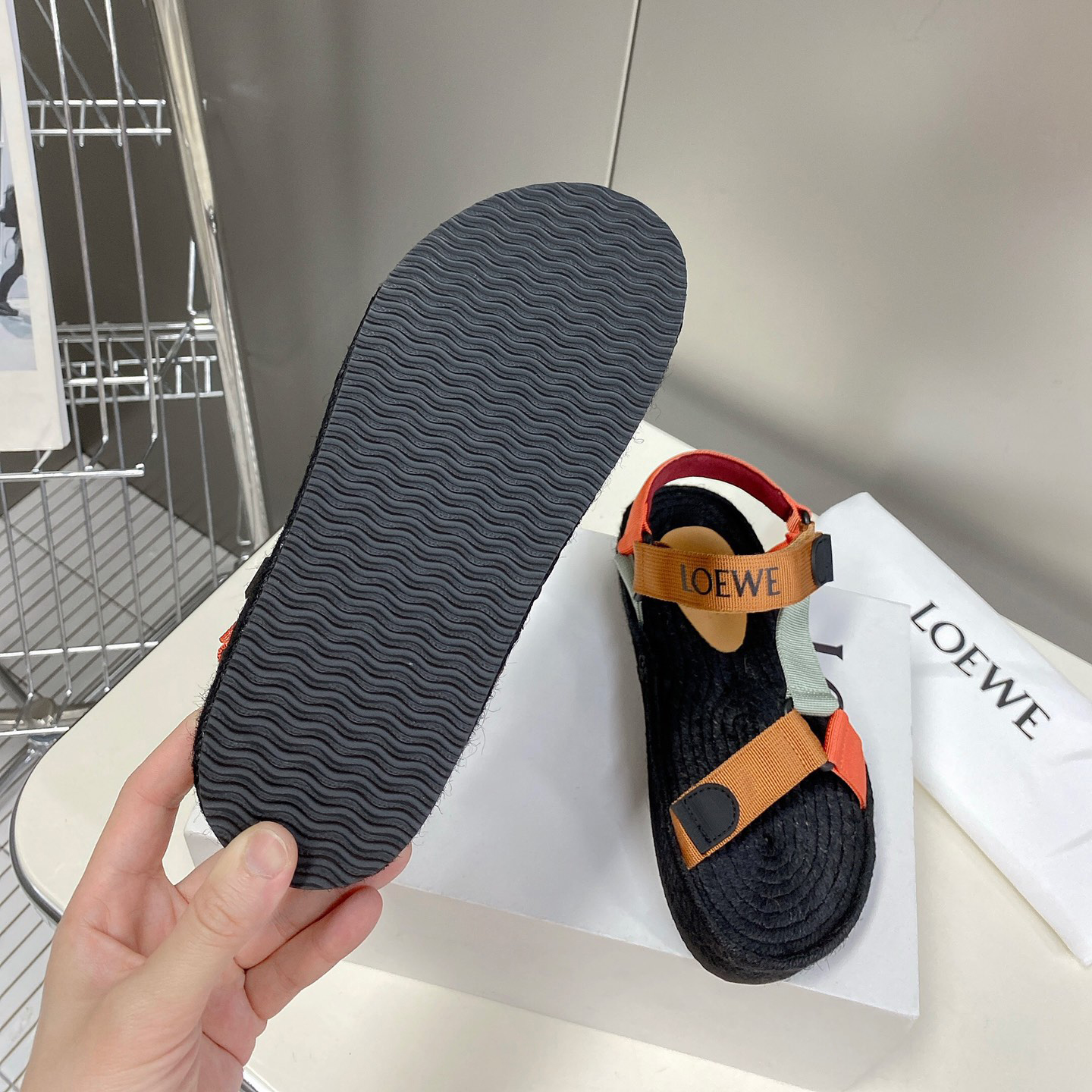 Loewe Strappy Espadrille In Nylon - DopestKickz