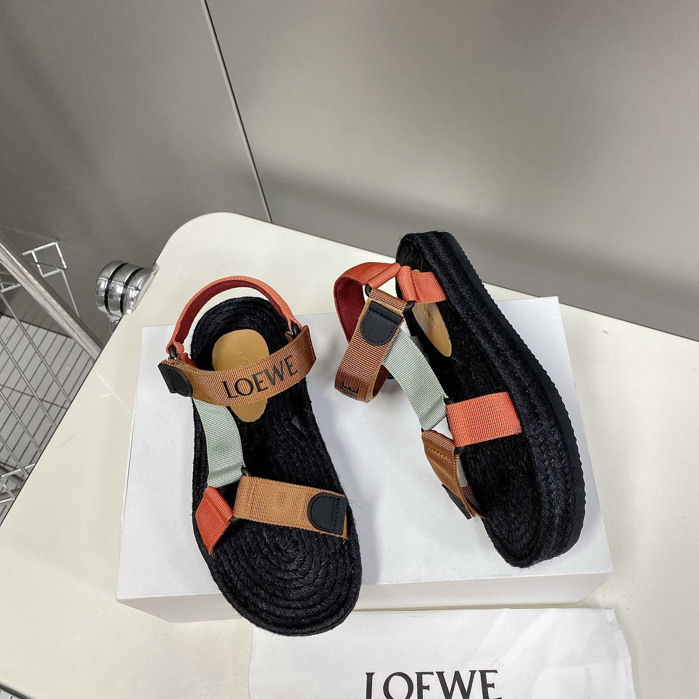 Loewe Strappy Espadrille In Nylon - DopestKickz