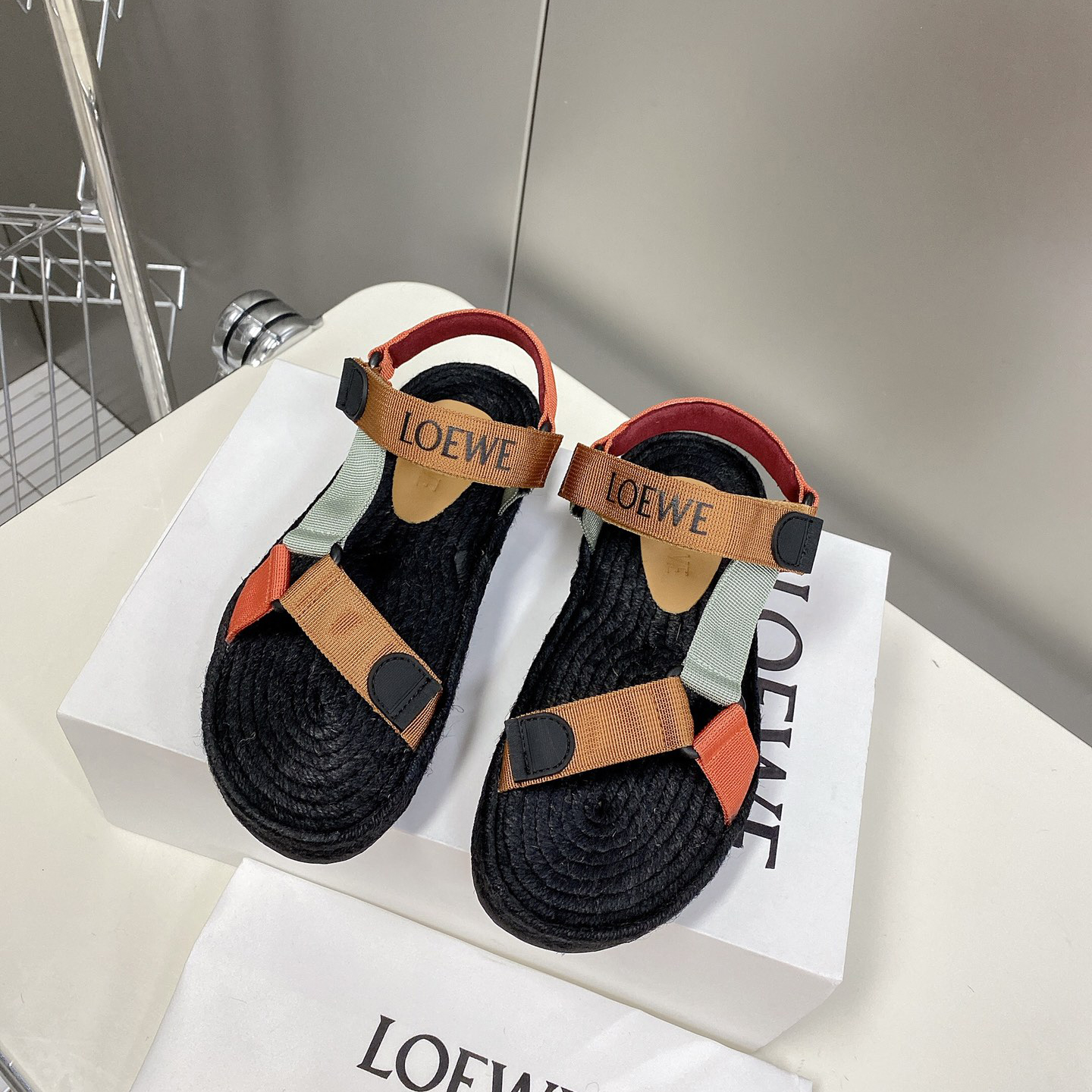 Loewe Strappy Espadrille In Nylon - DopestKickz
