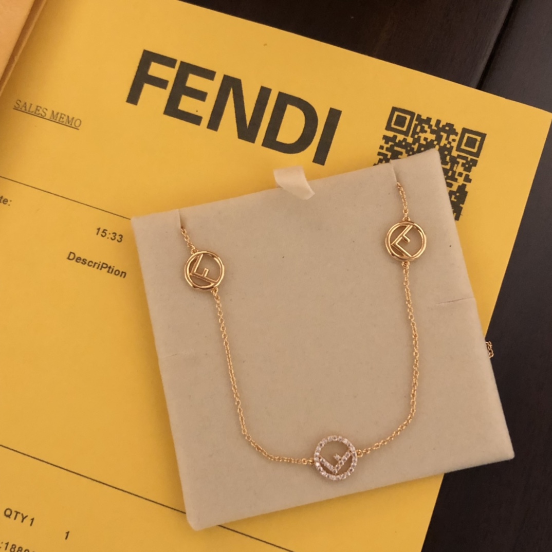 Fendi F Is Fendi Necklace - DopestKickz