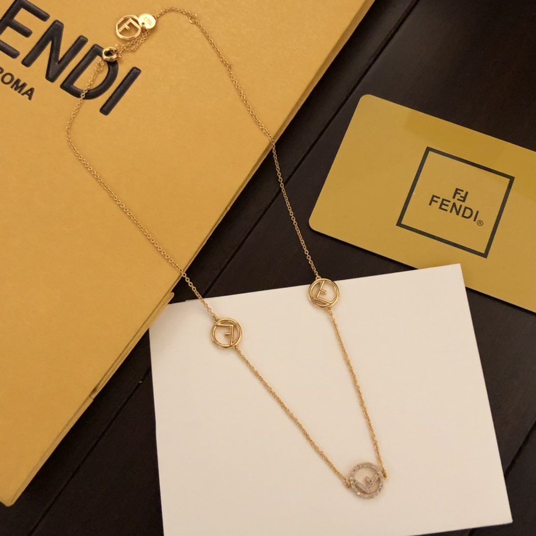 Fendi F Is Fendi Necklace - DopestKickz