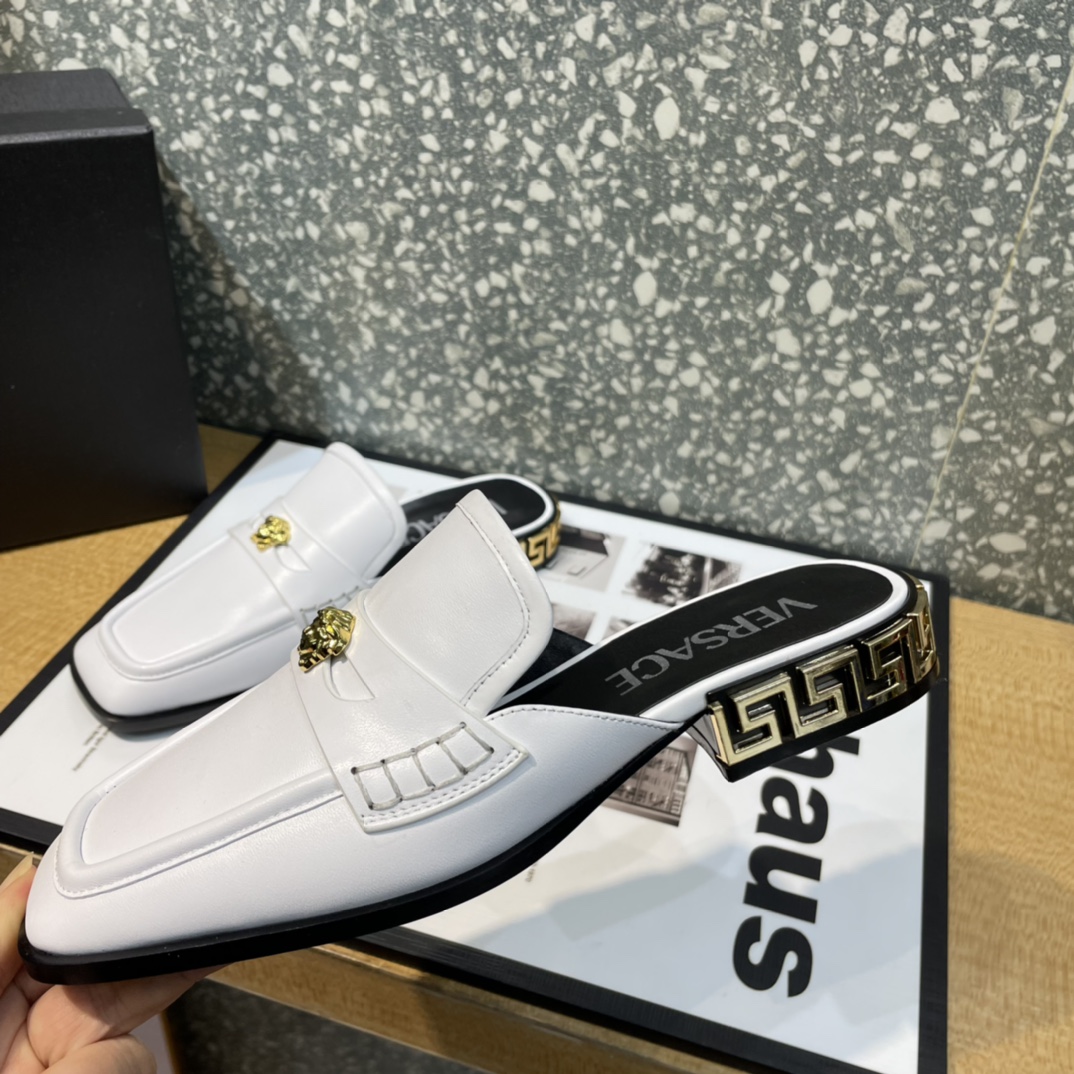 Versace La Medusa Loafer Mules - DopestKickz