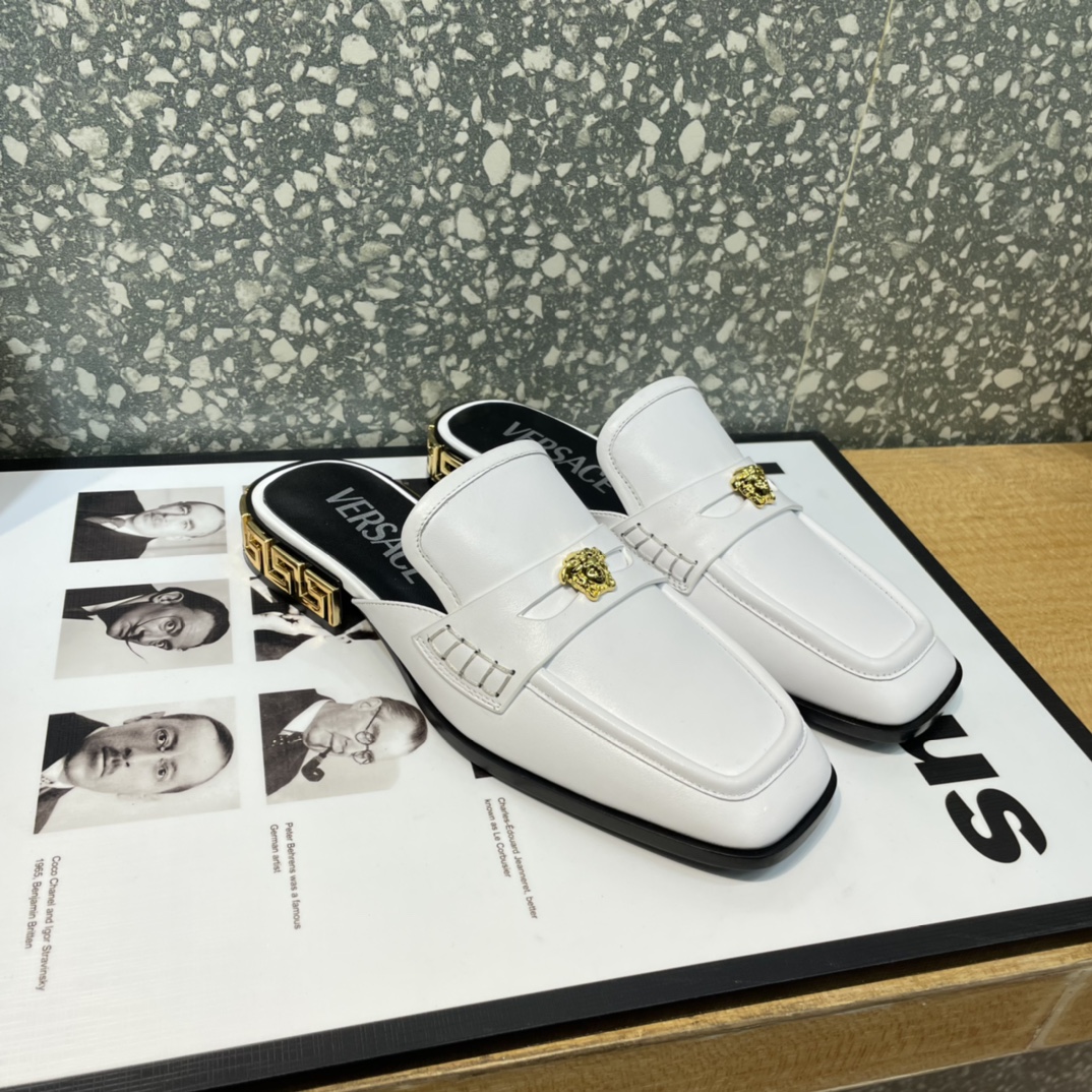 Versace La Medusa Loafer Mules - DopestKickz
