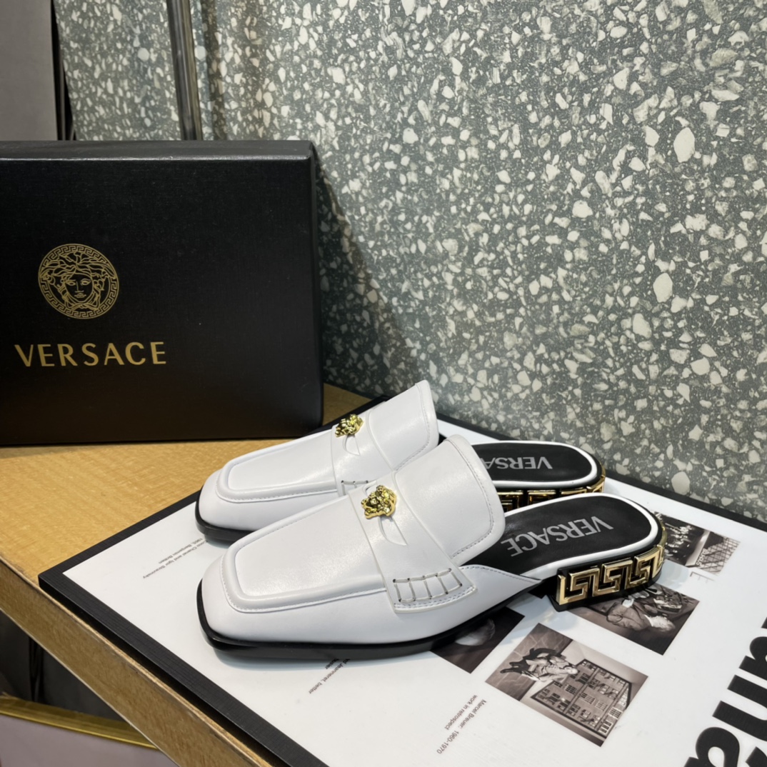 Versace La Medusa Loafer Mules - DopestKickz