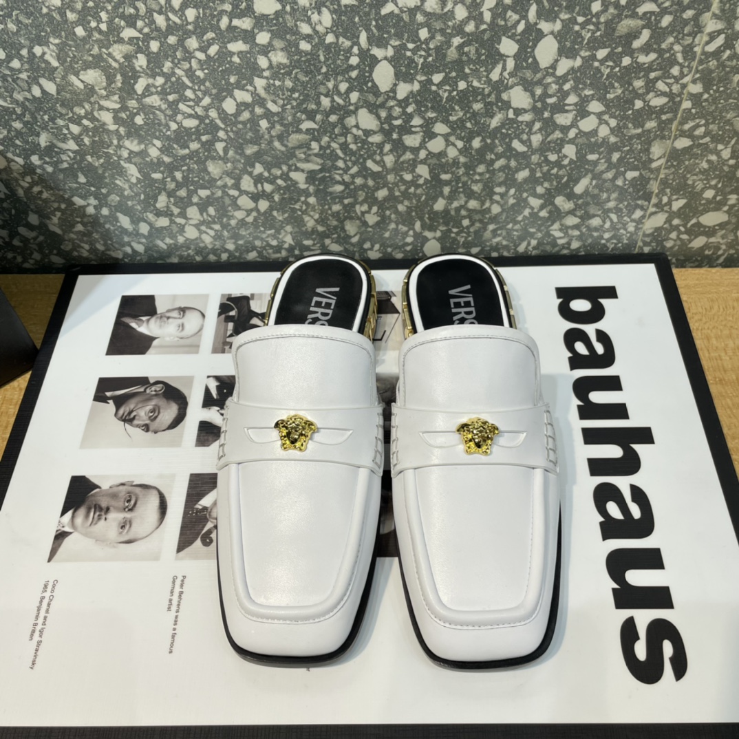 Versace La Medusa Loafer Mules - DopestKickz