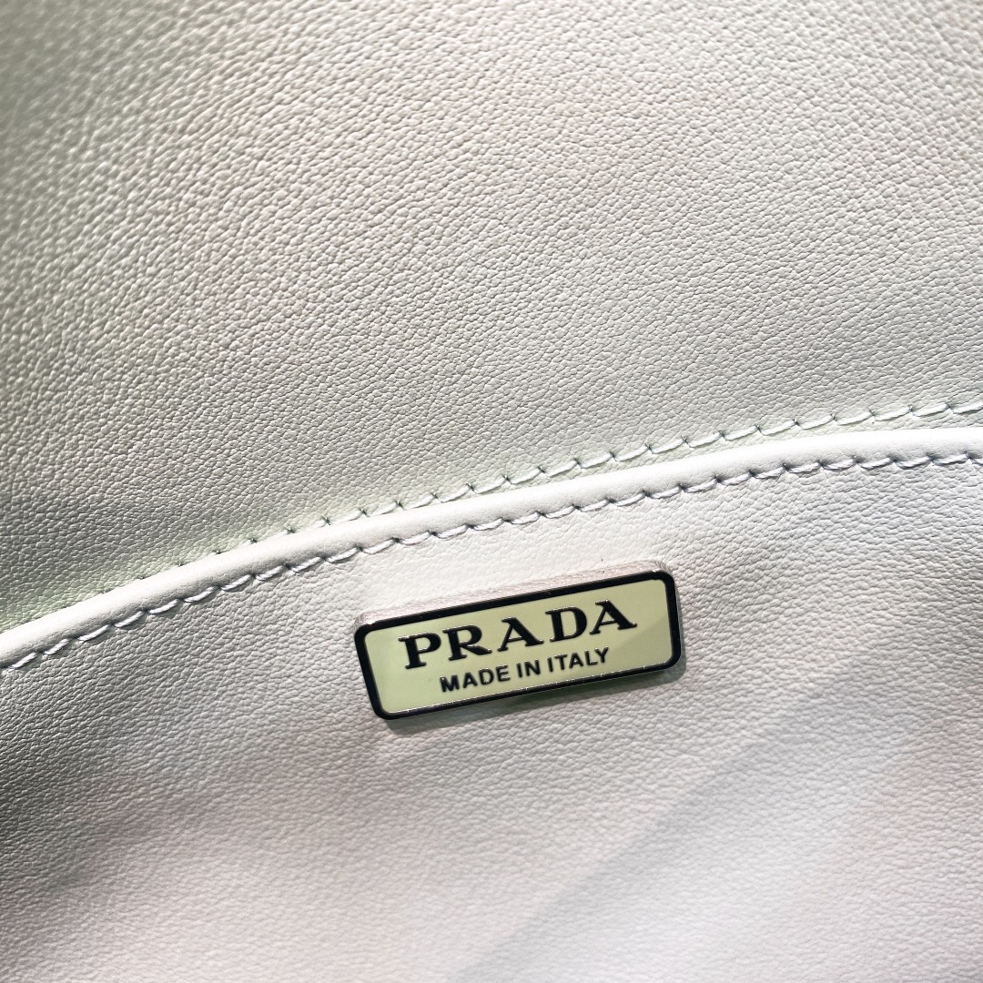 Prada Cleo Brushed Leather Shoulder Bag In Green(24-19-6cm)   1BD303 - DopestKickz