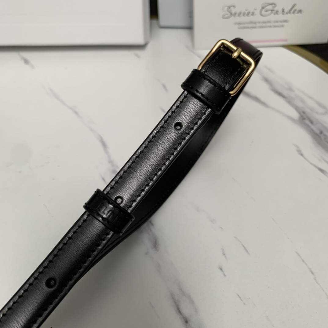 Celine Teen Bag Cuir Triomphe In Shiny Calfskin Black(18.5-14-8cm) - DopestKickz