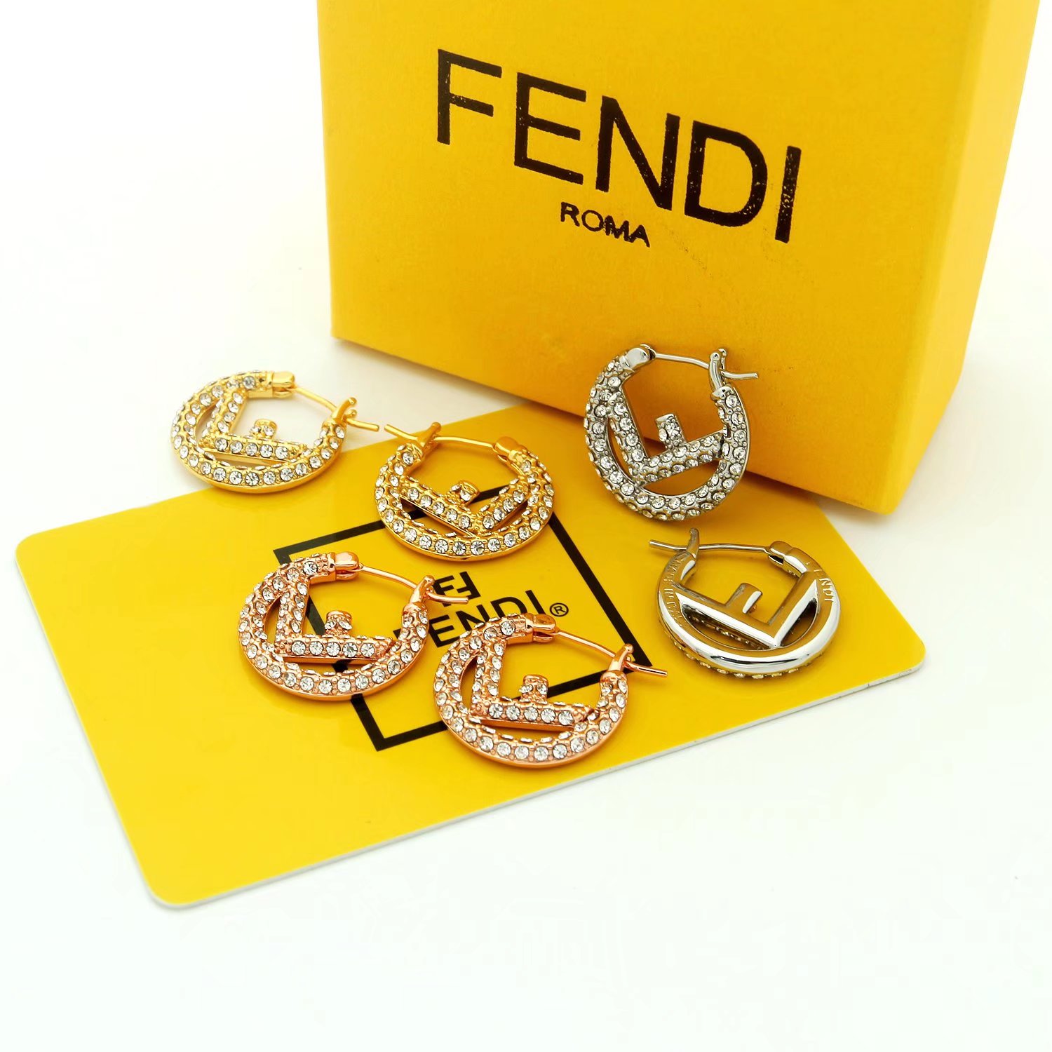 Fendi F Is Fendi Earrings - DopestKickz
