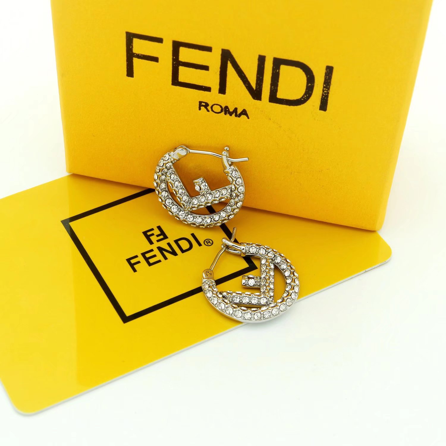 Fendi F Is Fendi Earrings - DopestKickz