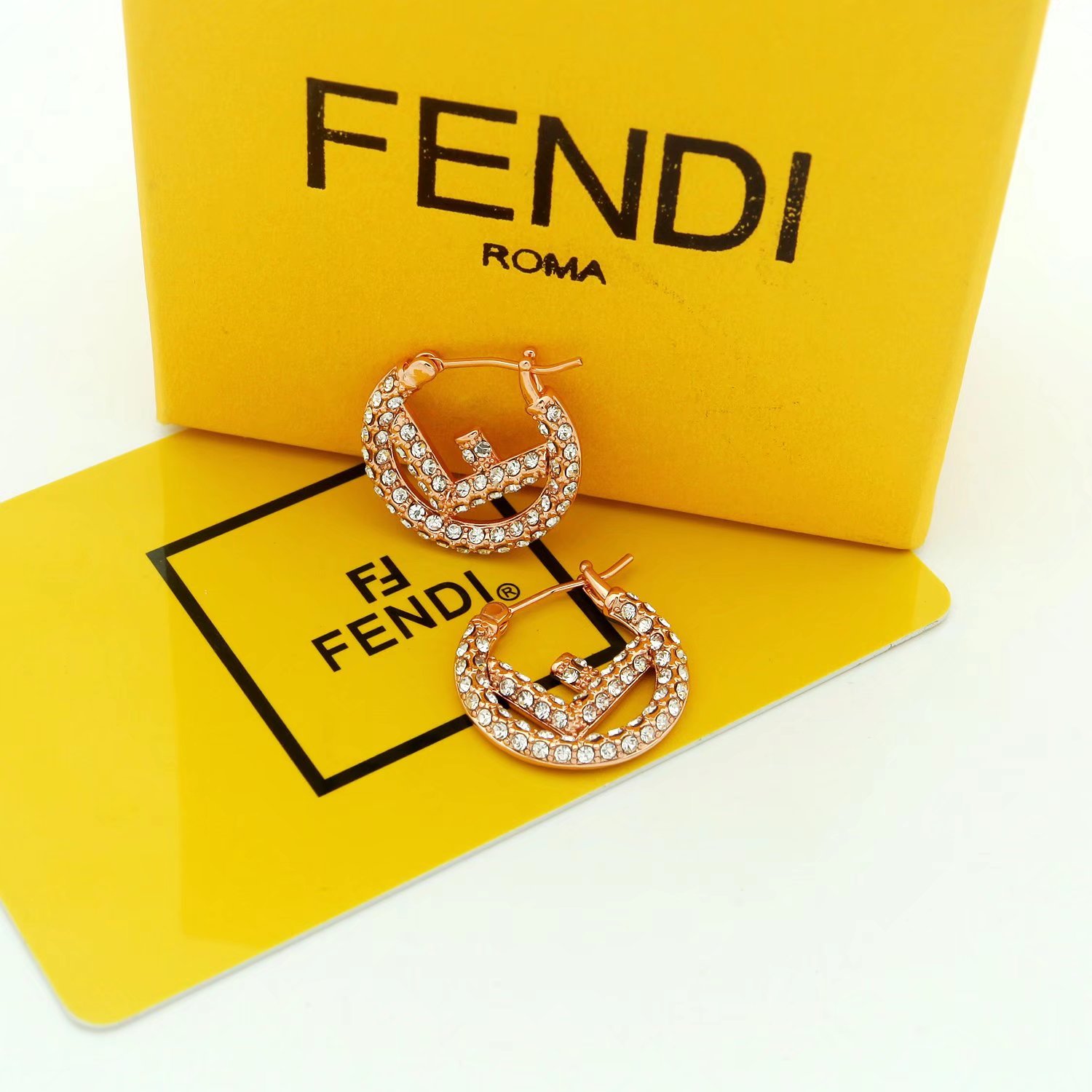 Fendi F Is Fendi Earrings - DopestKickz