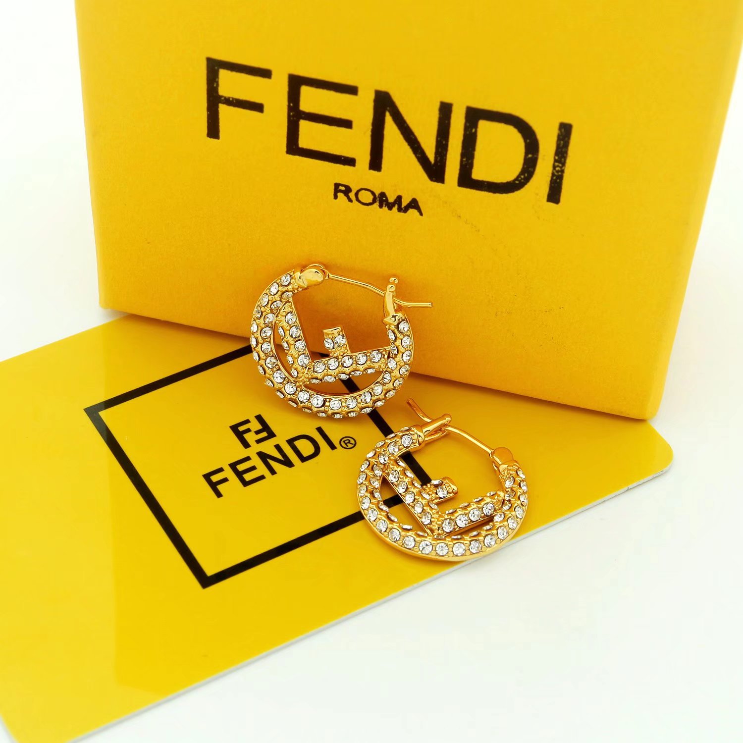 Fendi F Is Fendi Earrings - DopestKickz