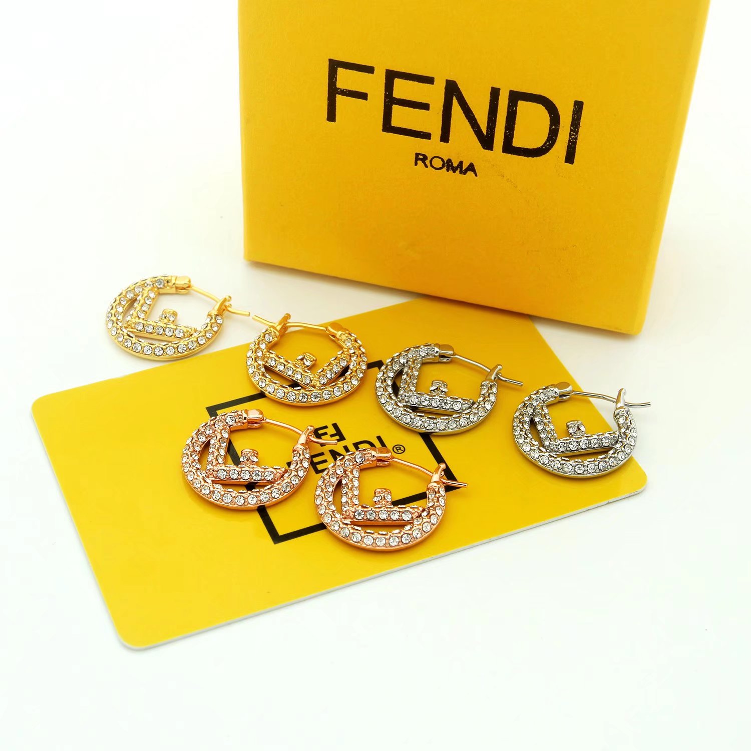 Fendi F Is Fendi Earrings - DopestKickz