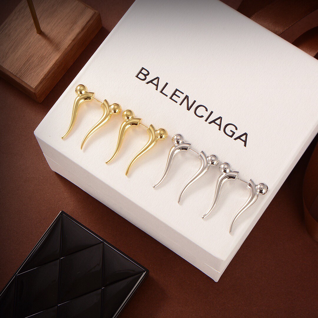 Balenciaga Force Double Horn Earrings  - DopestKickz
