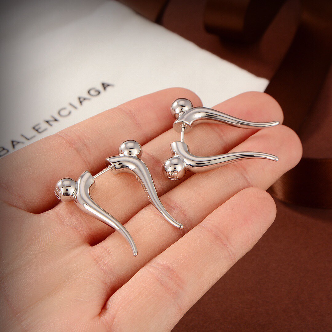 Balenciaga Force Double Horn Earrings  - DopestKickz