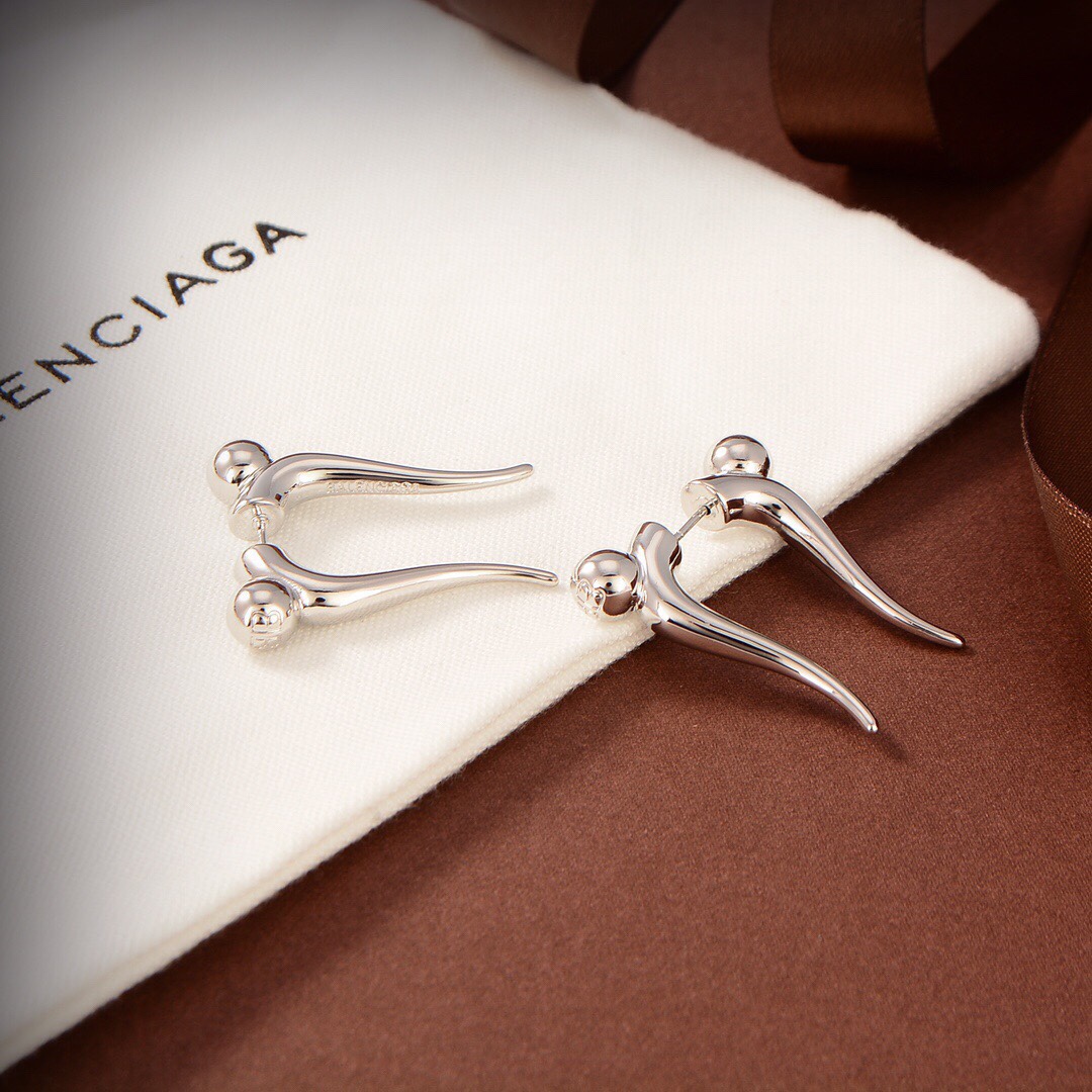 Balenciaga Force Double Horn Earrings  - DopestKickz