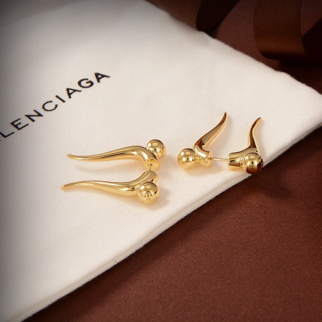 Balenciaga Force Double Horn Earrings  - DopestKickz