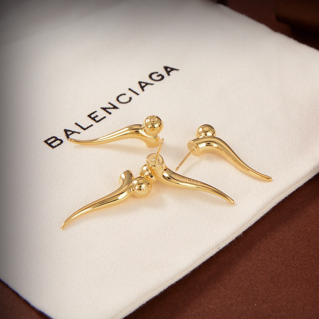 Balenciaga Force Double Horn Earrings  - DopestKickz