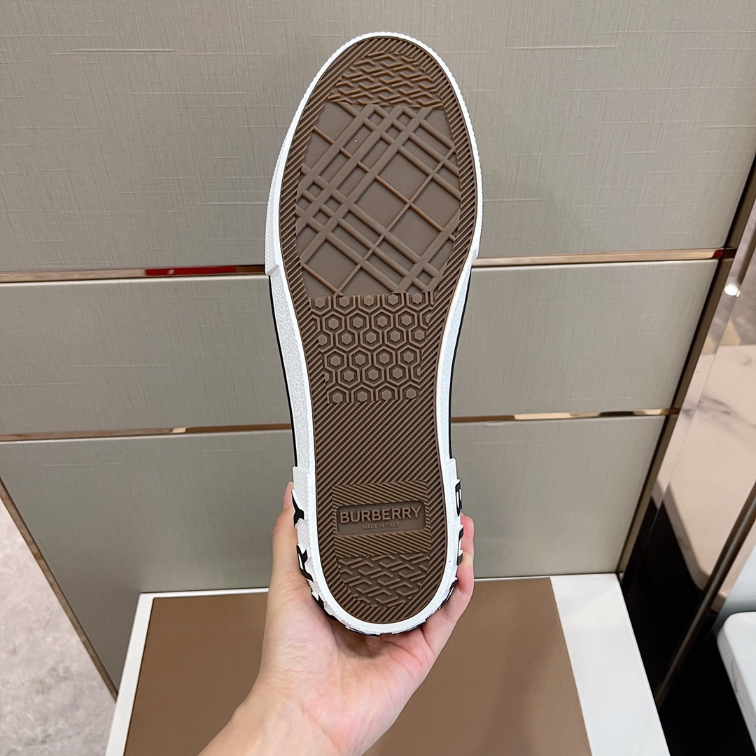 Burberry Monogram Print Cotton Sneakers - DopestKickz