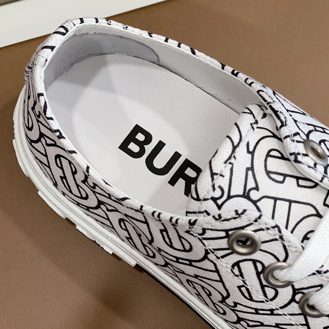 Burberry Monogram Print Cotton Sneakers - DopestKickz