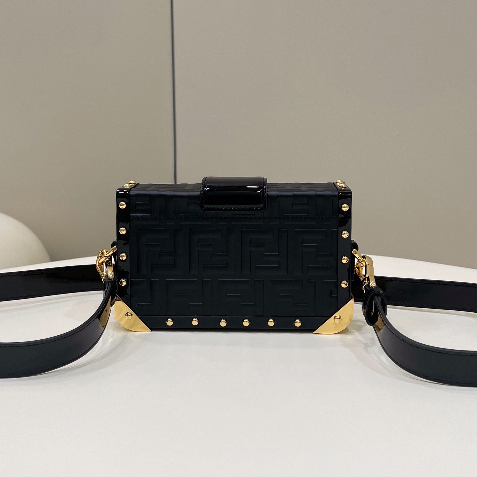 Fendi Baguette Trunk Mini Black Leather Bag(18.5-11.5-5cm) - DopestKickz