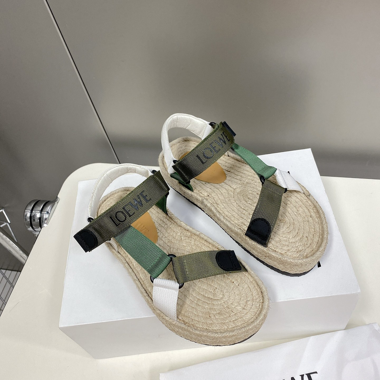 Loewe Strappy Espadrille In Nylon - DopestKickz