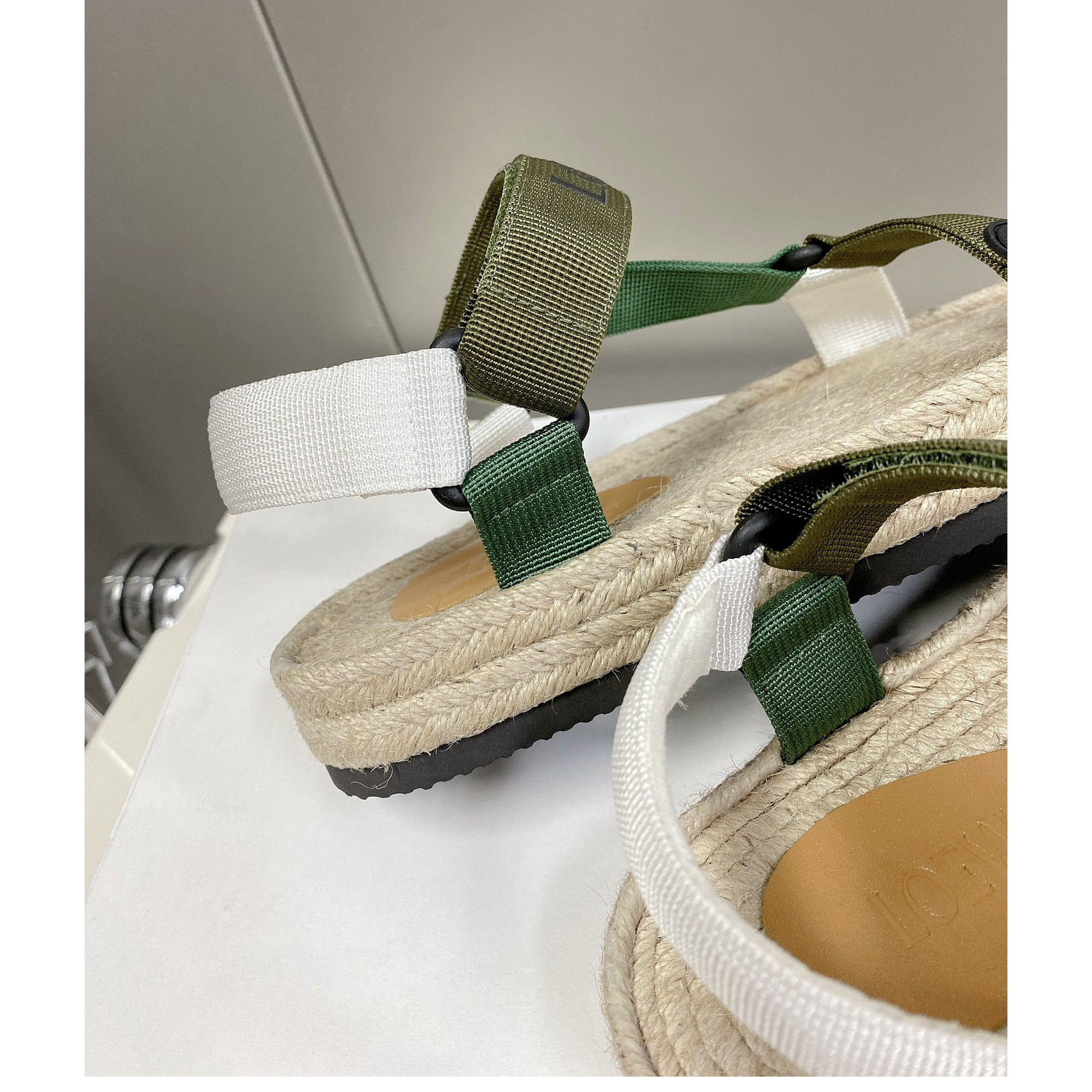 Loewe Strappy Espadrille In Nylon - DopestKickz