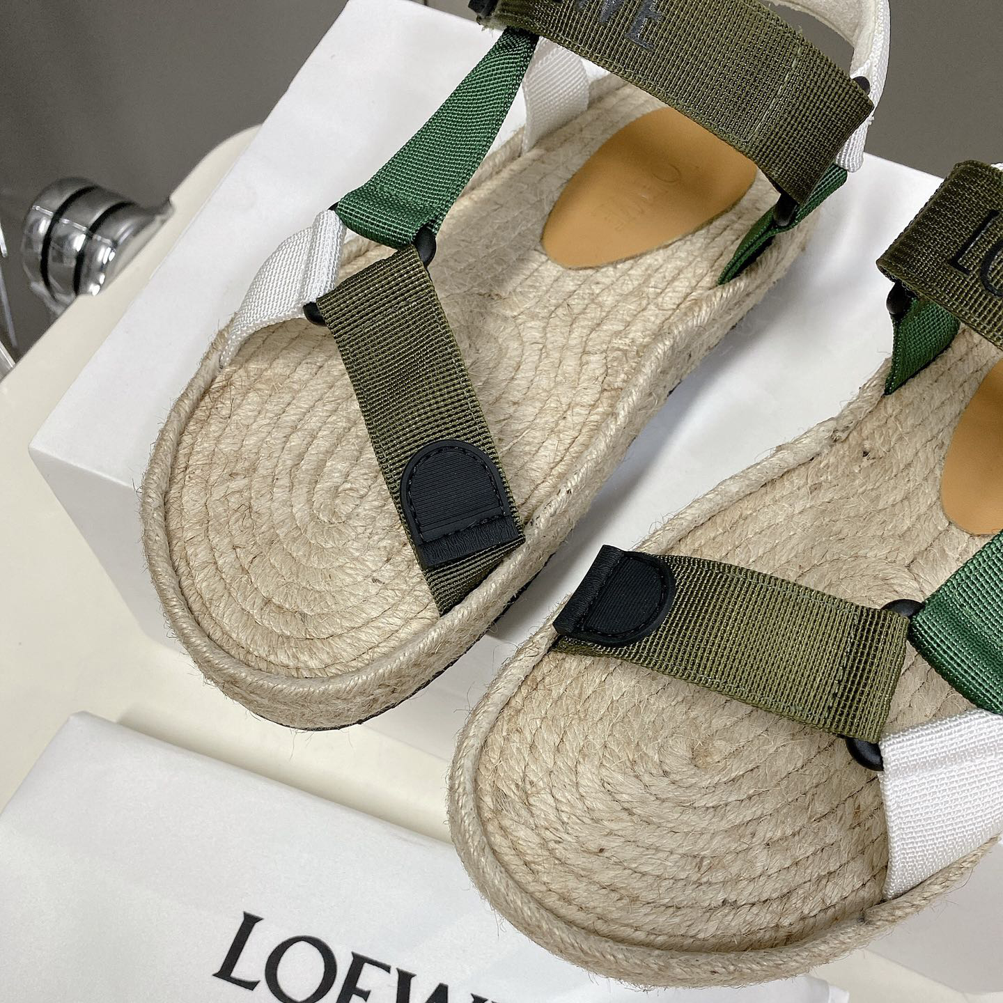 Loewe Strappy Espadrille In Nylon - DopestKickz