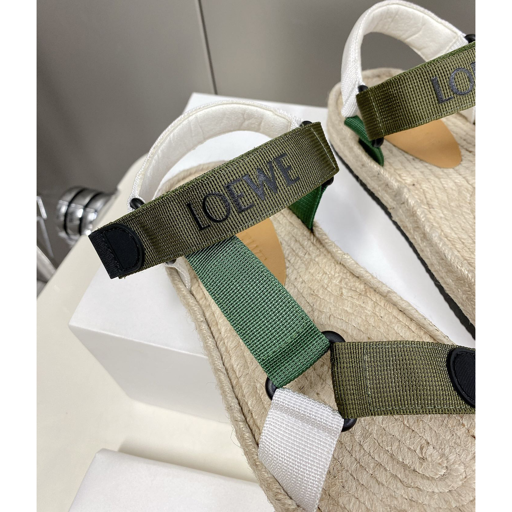 Loewe Strappy Espadrille In Nylon - DopestKickz