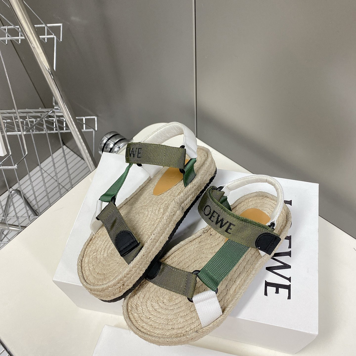 Loewe Strappy Espadrille In Nylon - DopestKickz