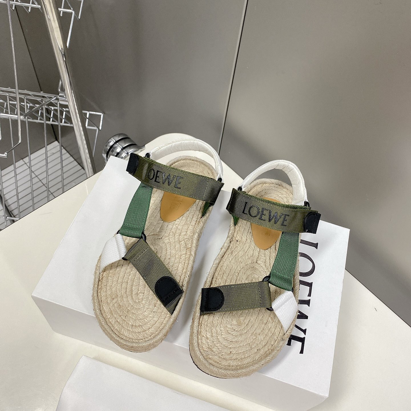 Loewe Strappy Espadrille In Nylon - DopestKickz