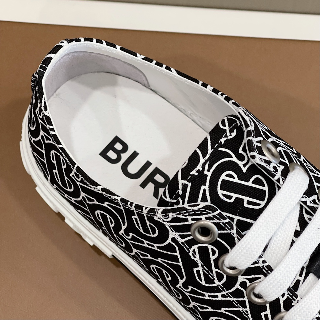 Burberry Monogram Print Cotton Sneakers - DopestKickz