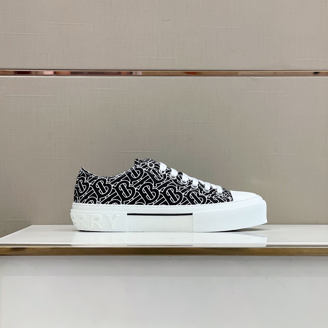Burberry Monogram Print Cotton Sneakers - DopestKickz