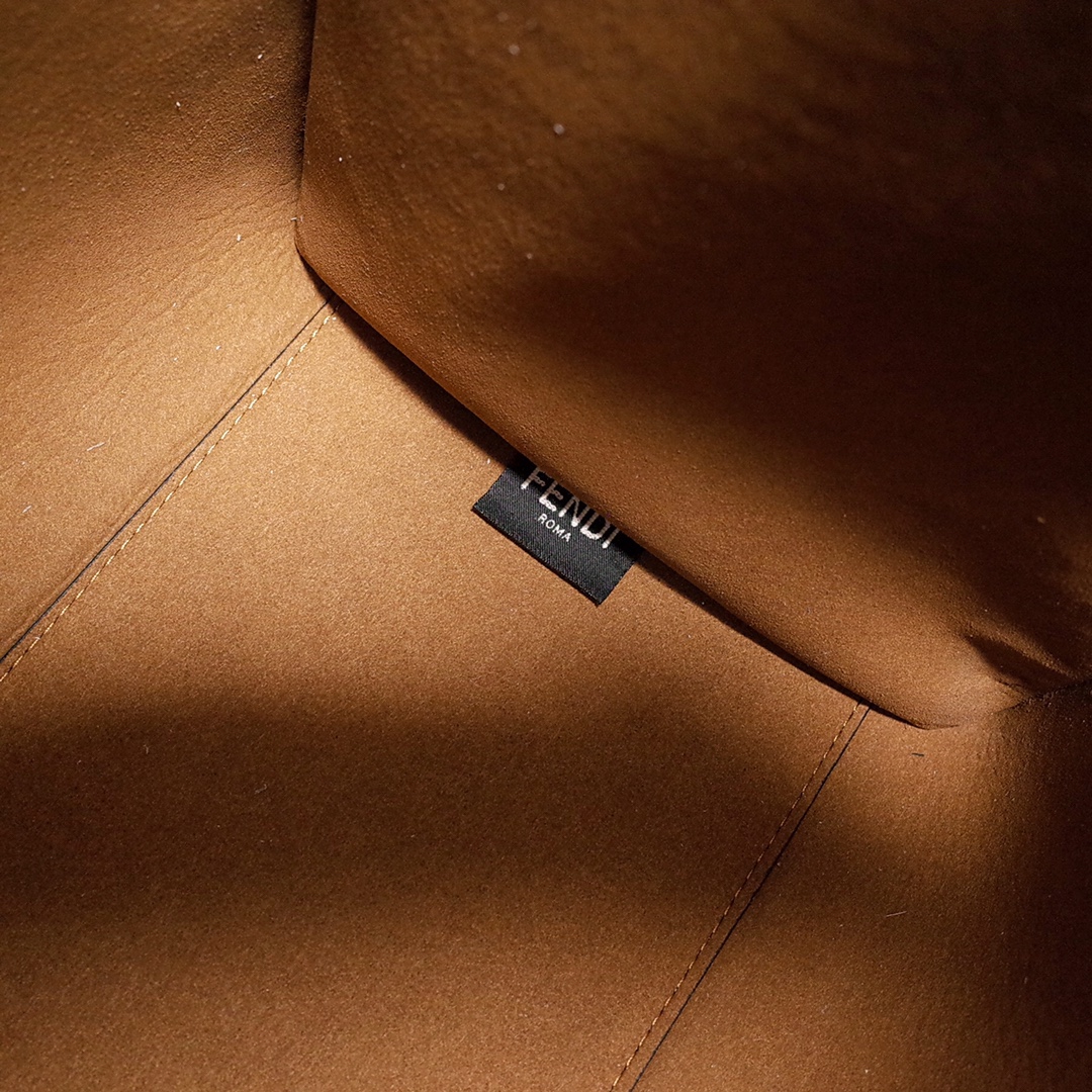 Fendi Sunshine Medium Shopper Bag In Silver Laminated Leather (35-31-17cm)  8BH386 - DopestKickz