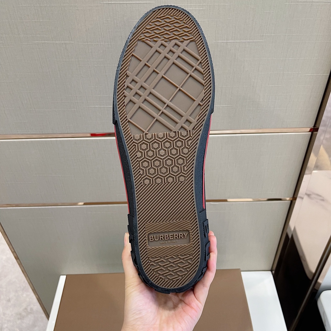 Burberry Logo Detail Cotton Sneakers - DopestKickz