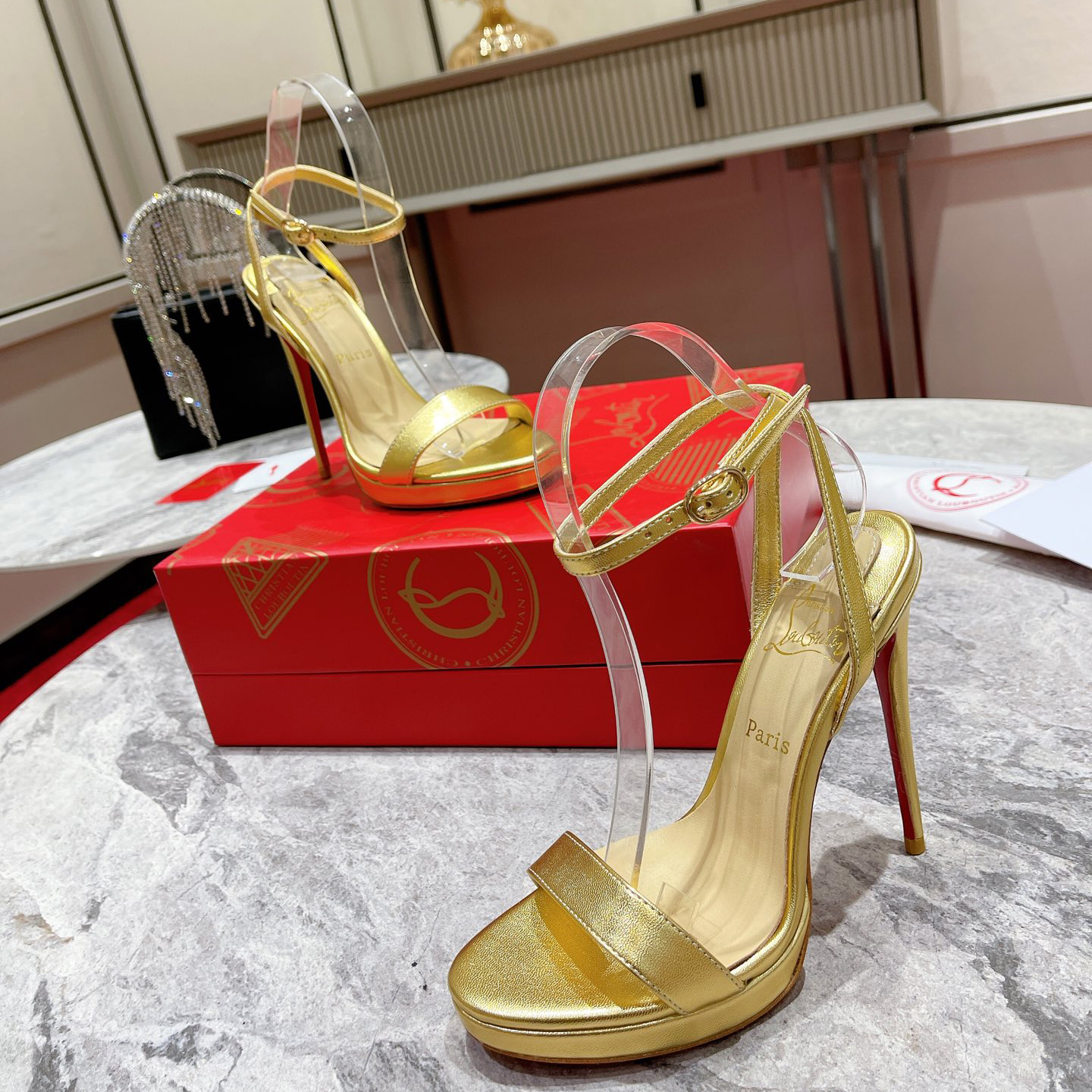 Christian Louboutin   Loubi Queen Sandal(12CM) - DopestKickz