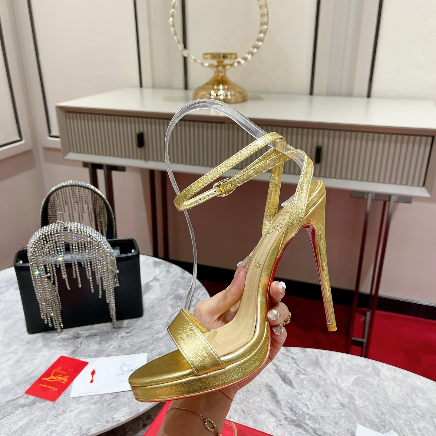 Christian Louboutin   Loubi Queen Sandal(12CM) - DopestKickz