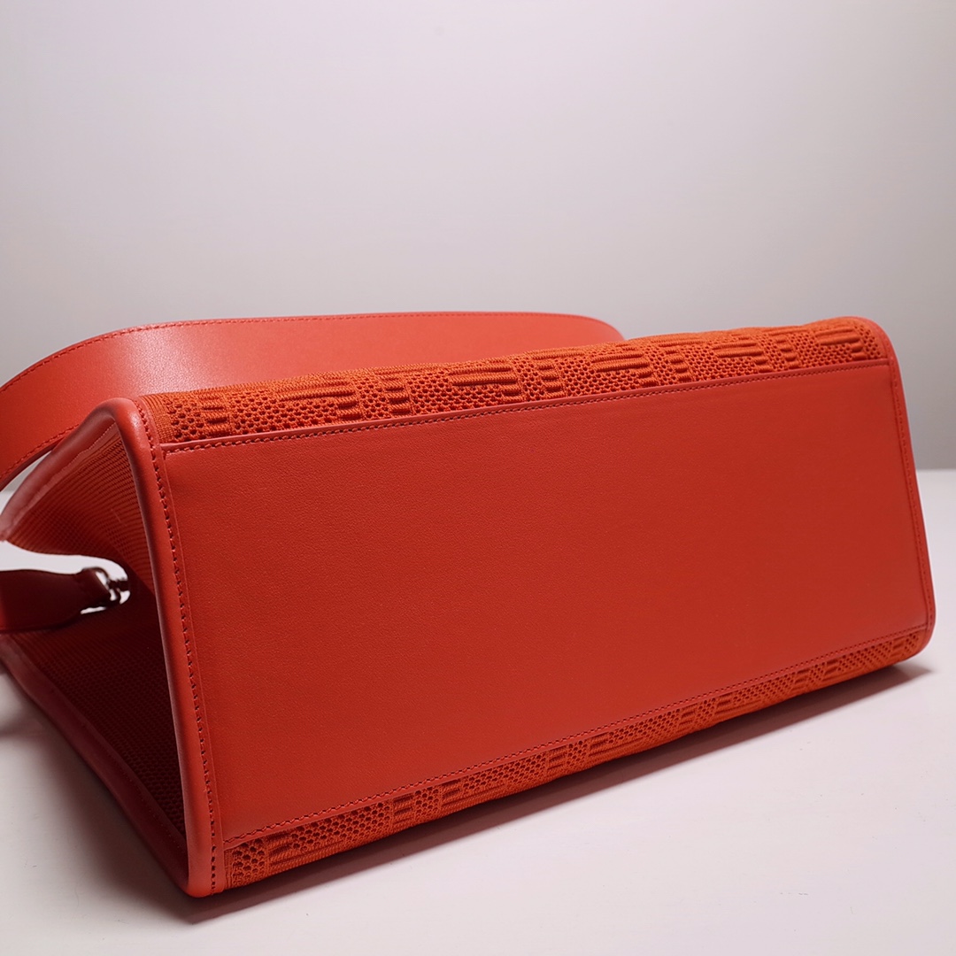 Fendi Sunshine Medium Shopper Bag In Red (35-31-17cm)  8BH386 - DopestKickz