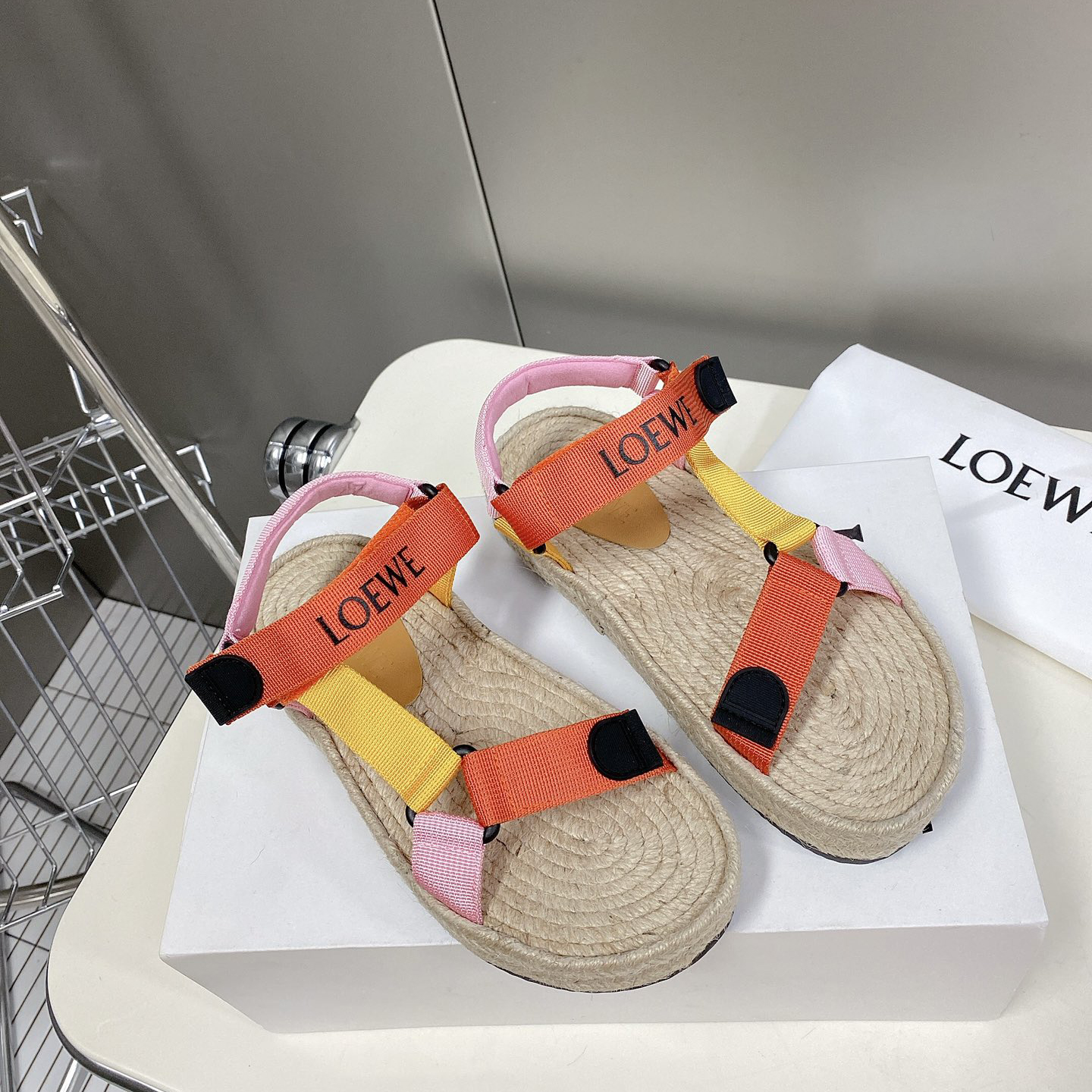 Loewe Strappy Espadrille In Nylon - DopestKickz