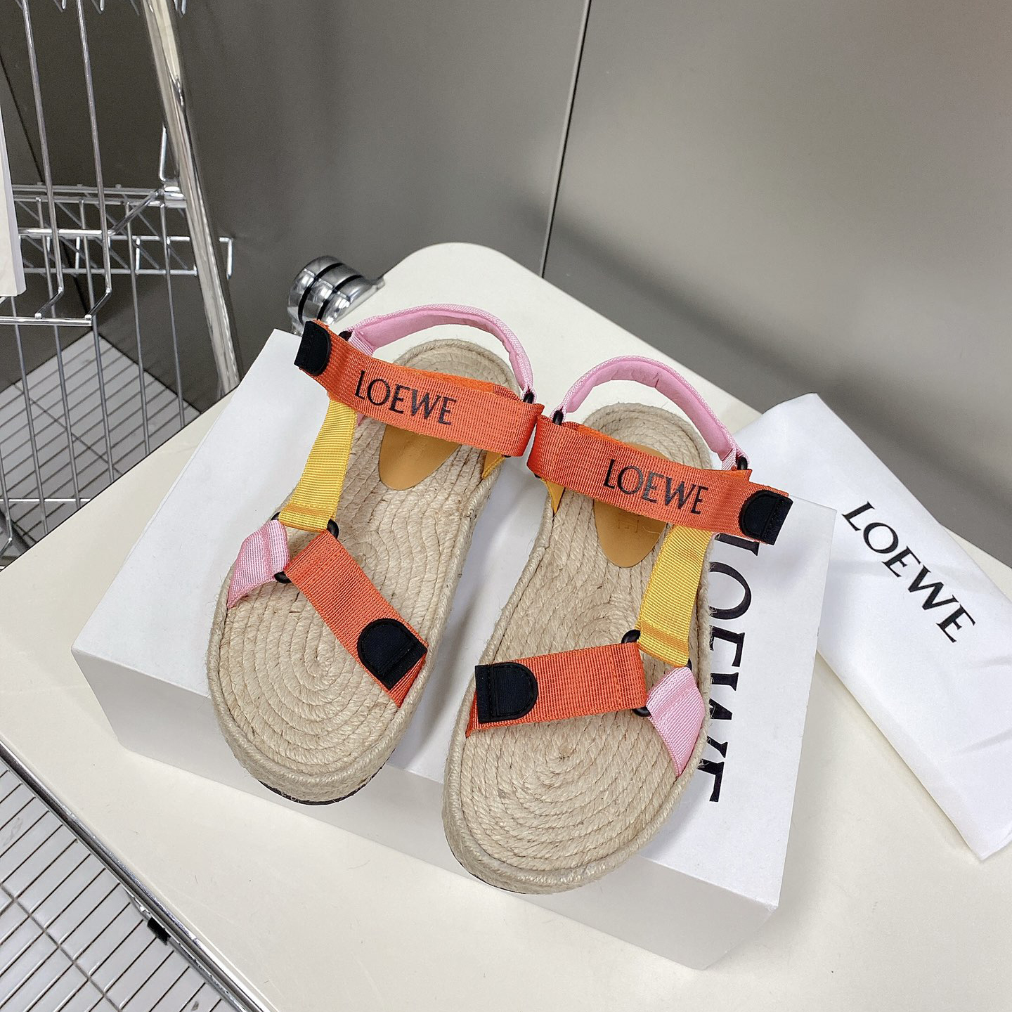 Loewe Strappy Espadrille In Nylon - DopestKickz