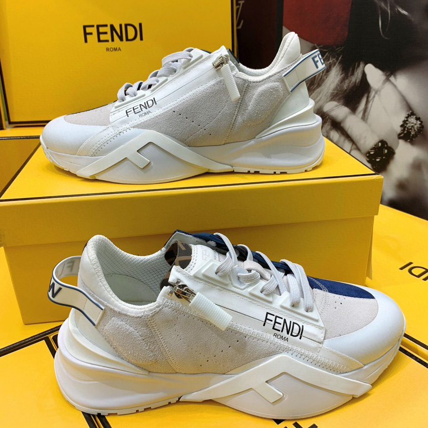 Fendi Flow Beige Suede Low-Tops Sneakers - DopestKickz