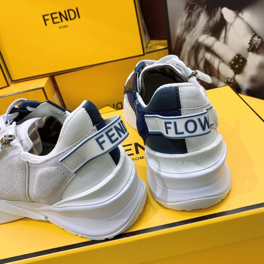 Fendi Flow Beige Suede Low-Tops Sneakers - DopestKickz