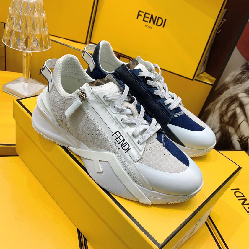 Fendi Flow Beige Suede Low-Tops Sneakers - DopestKickz