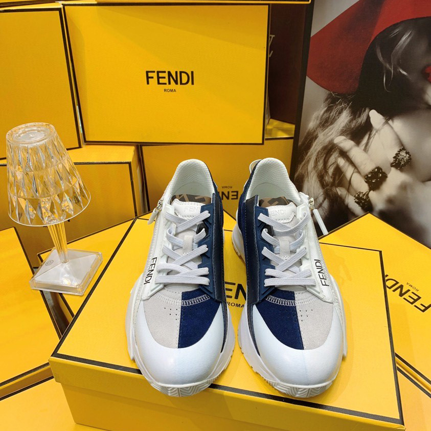 Fendi Flow Beige Suede Low-Tops Sneakers - DopestKickz