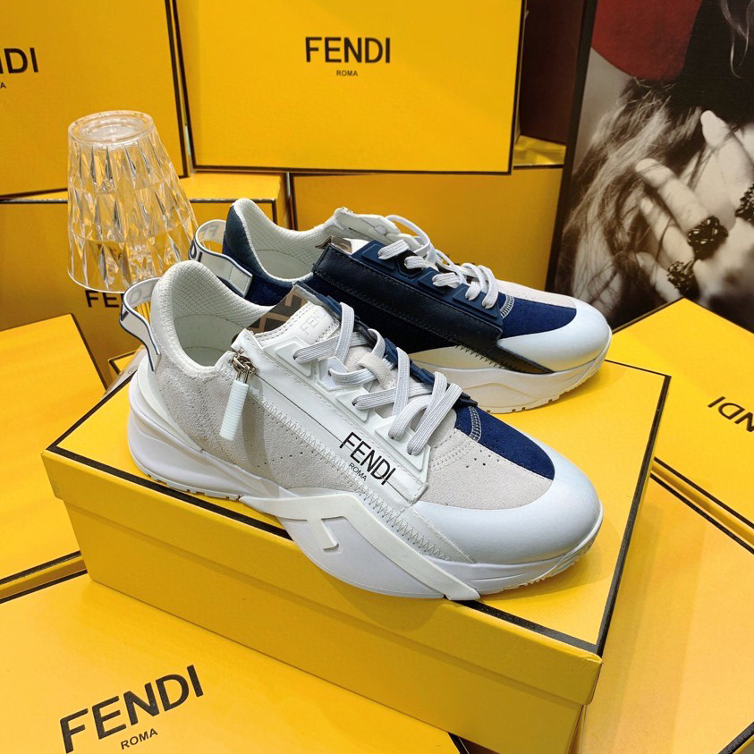 Fendi Flow Beige Suede Low-Tops Sneakers - DopestKickz