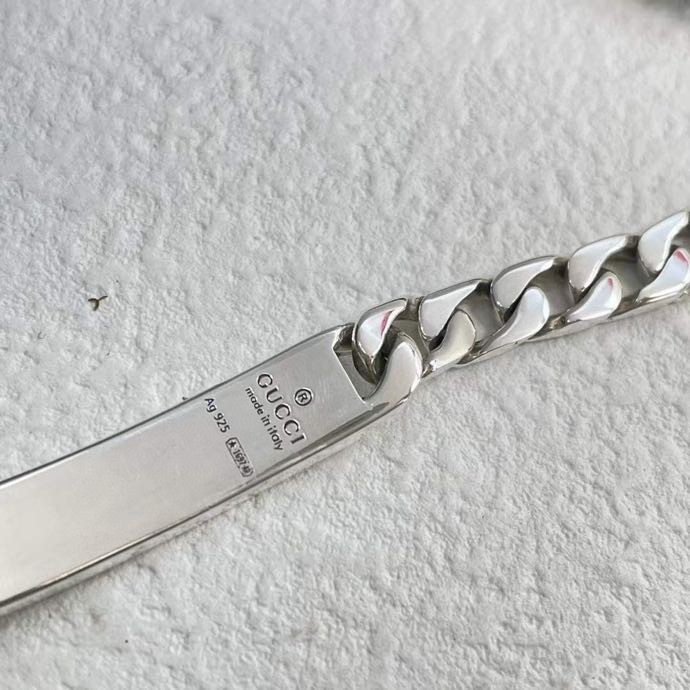 Gucci Ghost Chain Bracelet In Silver - DopestKickz