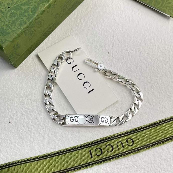 Gucci Ghost Chain Bracelet In Silver - DopestKickz