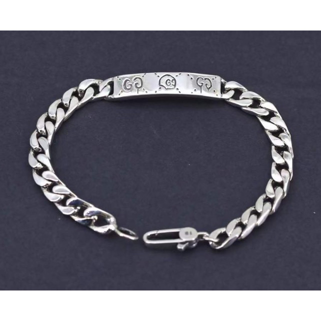 Gucci Ghost Chain Bracelet In Silver - DopestKickz