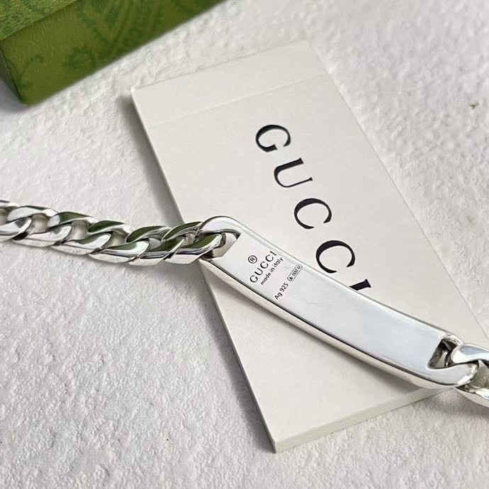 Gucci Ghost Chain Bracelet In Silver - DopestKickz