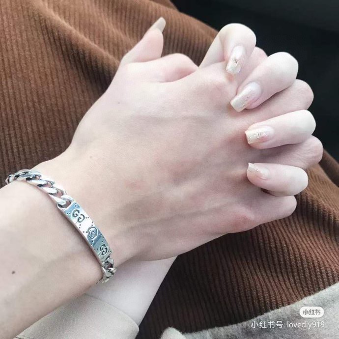 Gucci Ghost Chain Bracelet In Silver - DopestKickz